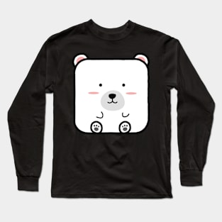 Kawaii Square Polar Bear Long Sleeve T-Shirt